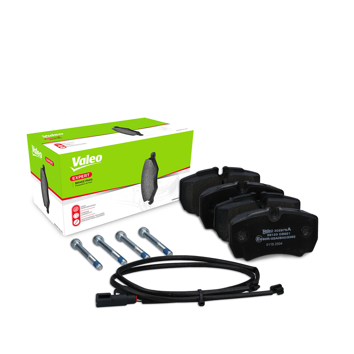 Jeu de 4 plaquettes de frein VALEO ref. 302875A